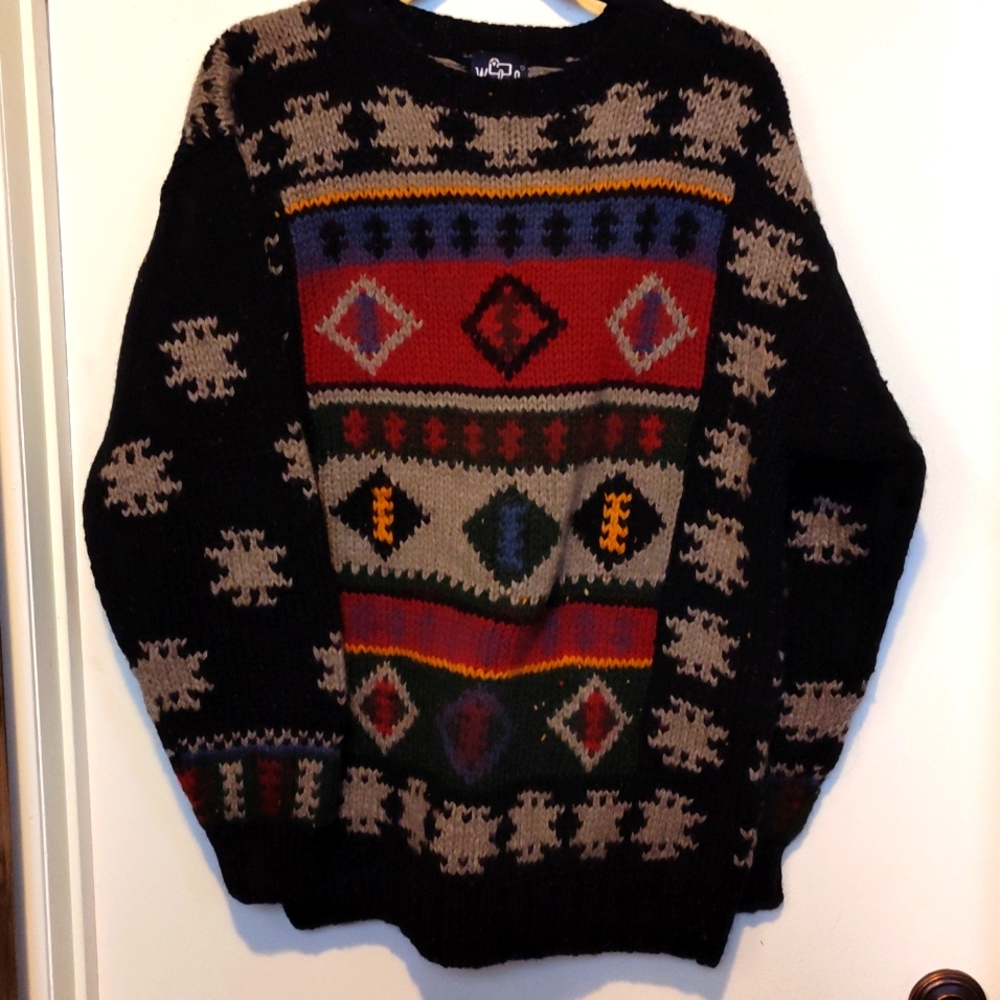 Woolrich Men's Sweater Size XL Black, Blue, Burgundy